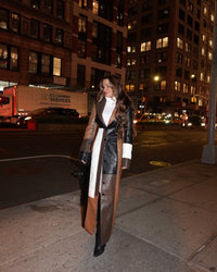 Cobo V neck Leather COAT™